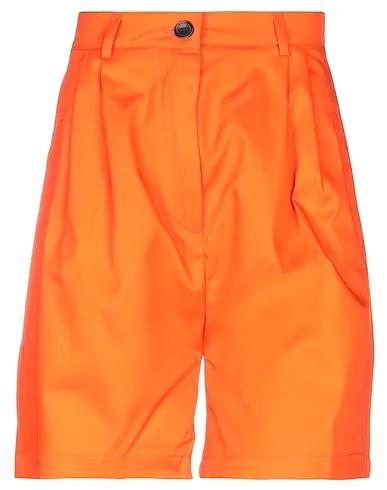 Orange Cotton twill Shorts & Bermuda