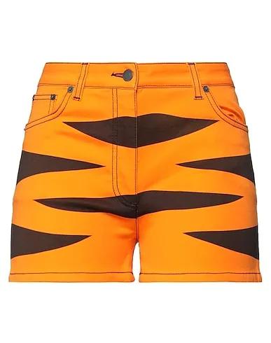 Orange Cotton twill Shorts & Bermuda