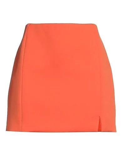 Orange Crêpe Mini skirt