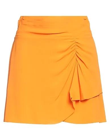 Orange Crêpe Mini skirt