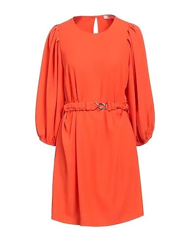 Orange Crêpe Short dress