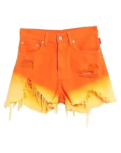Orange Denim Denim shorts