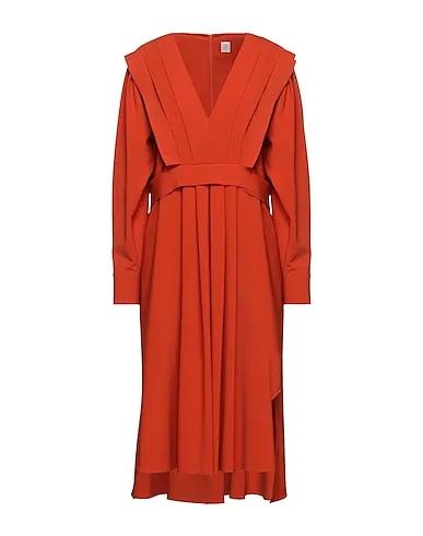 Orange Flannel Midi dress