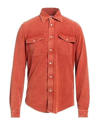 Orange Flannel Solid color shirt