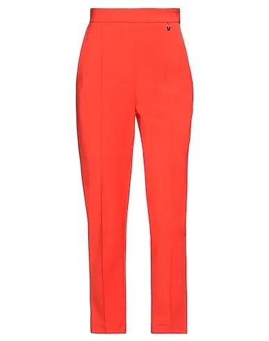 Orange Gabardine Casual pants