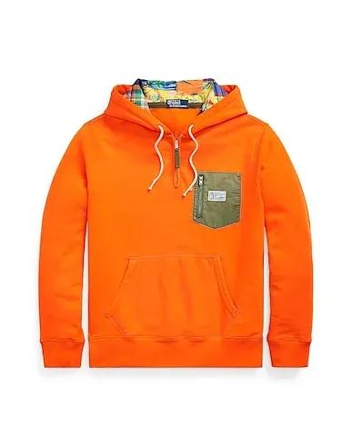 Orange Hooded sweatshirt FLEECE QUARTER-ZIP HOODIE

