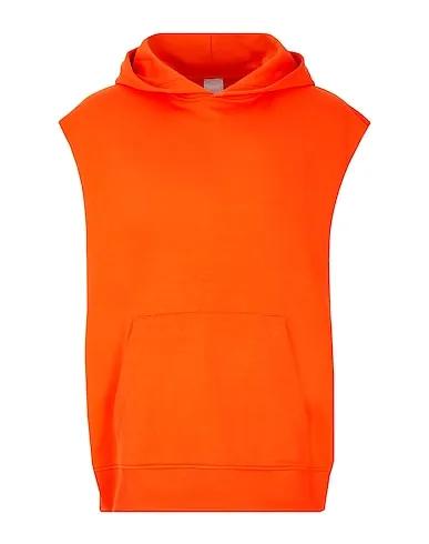 Orange Hooded sweatshirt ORGANIC COTTON SLEEVELESS HOODIE
