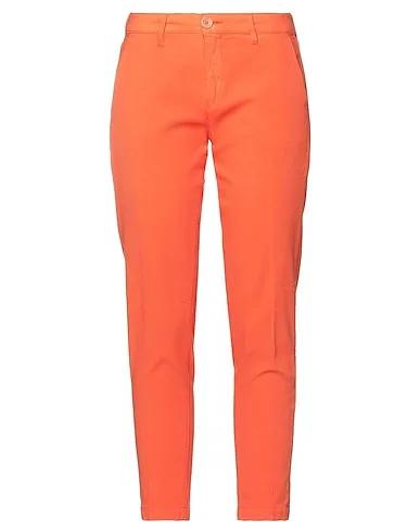 Orange Jacquard Casual pants