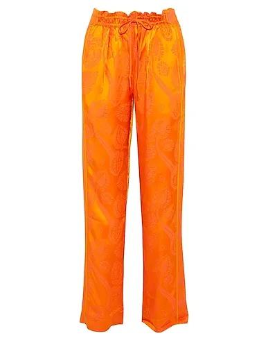 Orange Jacquard Casual pants