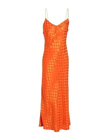 Orange Jacquard Elegant dress
