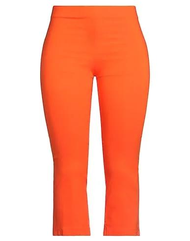 Orange Jersey Cropped pants & culottes
