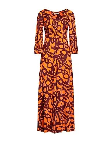 Orange Jersey Long dress