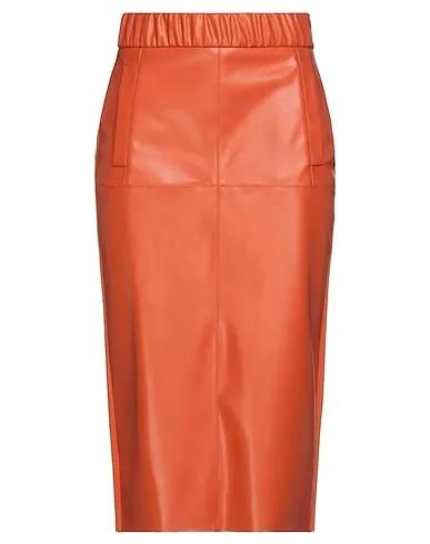 Orange Jersey Midi skirt