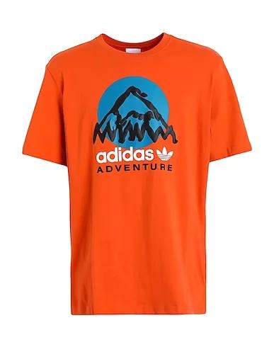 Orange Jersey T-shirt ADVENTURE MOUNTAIN FRONT TEE
