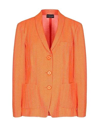Orange Knitted Blazer
