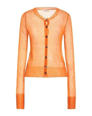 Orange Knitted Cardigan
