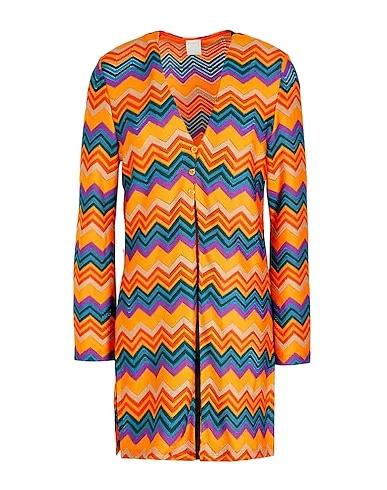 Orange Knitted Cardigan JERSEY KAFTAN DRESS