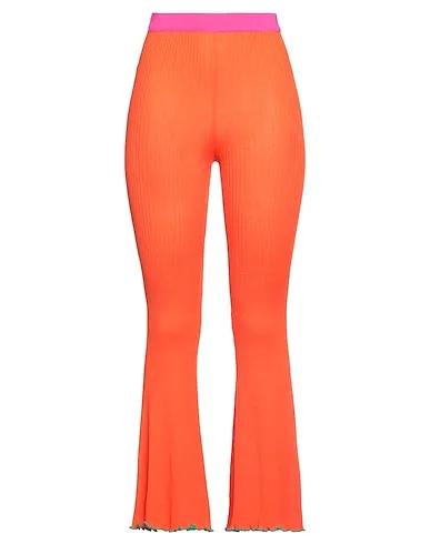 Orange Knitted Casual pants