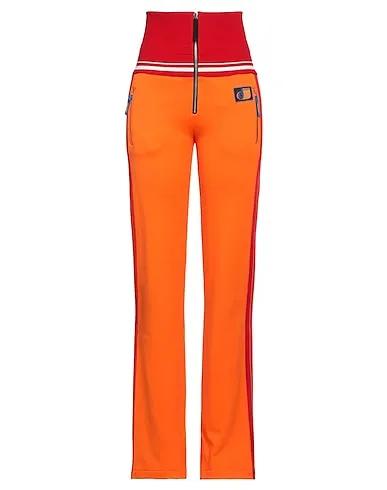 Orange Knitted Casual pants