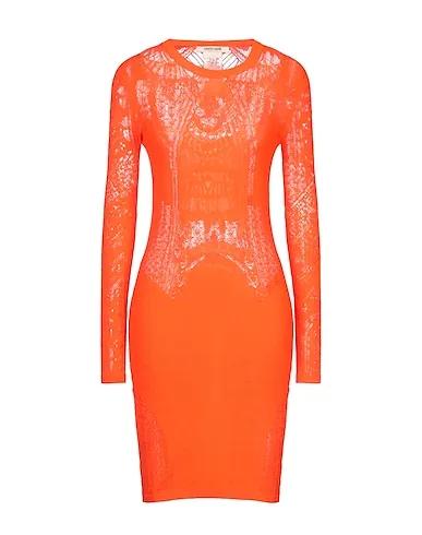 Orange Knitted Elegant dress