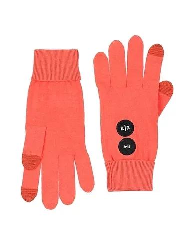Orange Knitted Gloves