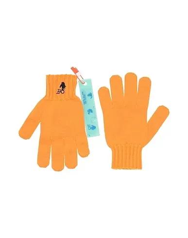Orange Knitted Gloves