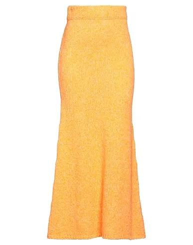 Orange Knitted Maxi Skirts