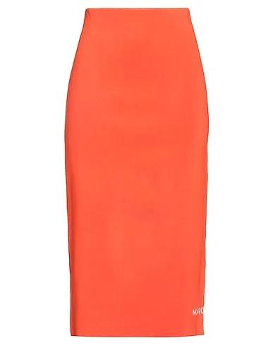 Orange Knitted Midi skirt