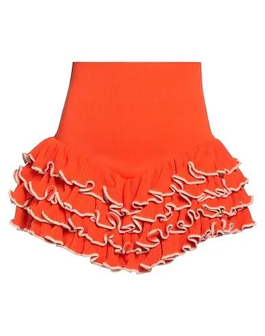 Orange Knitted Mini skirt