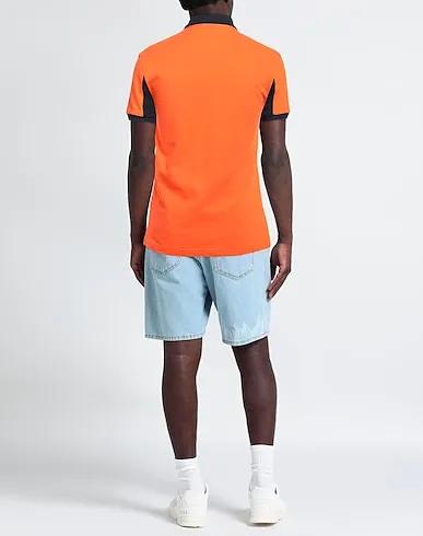 Orange Knitted Polo shirt