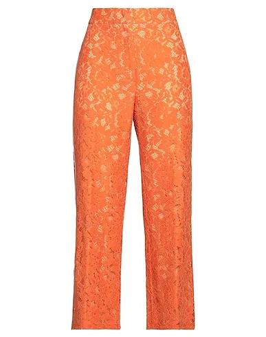 Orange Lace Casual pants