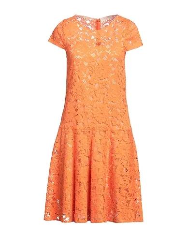 Orange Lace Midi dress