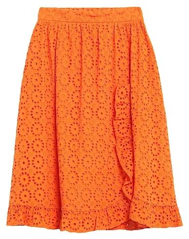Orange Lace Midi skirt