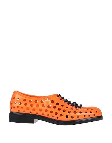 Orange Laced shoes