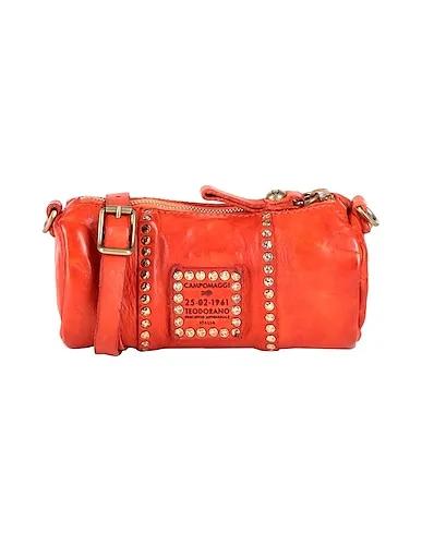 Orange Leather Cross-body bags