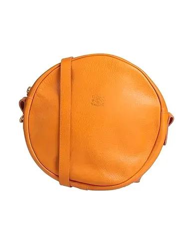Orange Leather Cross-body bags