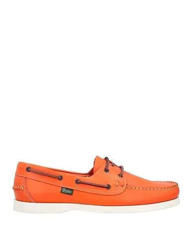 Orange Leather Loafers