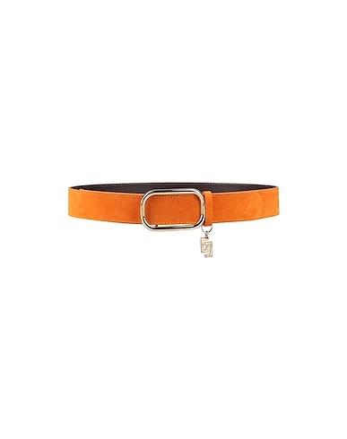 Orange Leather Regular belt