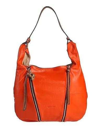Orange Leather Shoulder bag