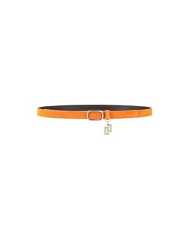 Orange Leather Thin belt