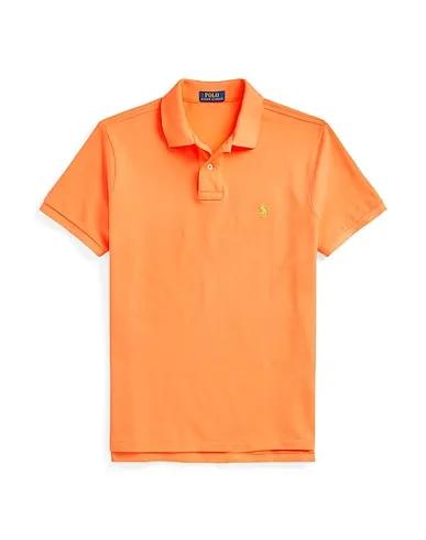Orange Piqué Polo shirt SLIM FIT MESH POLO SHIRT
