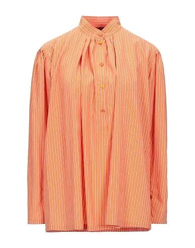 Orange Plain weave Blouse