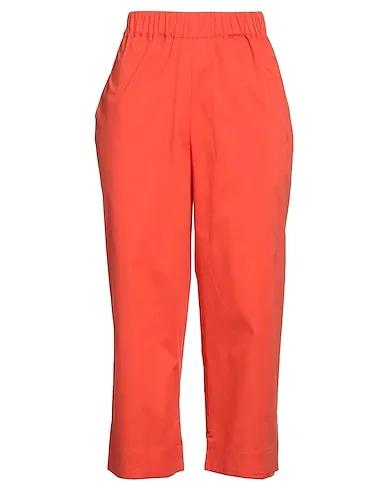 Orange Plain weave Cropped pants & culottes