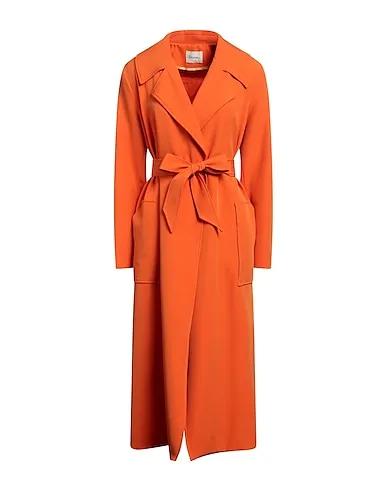 Orange Plain weave Full-length jacket
