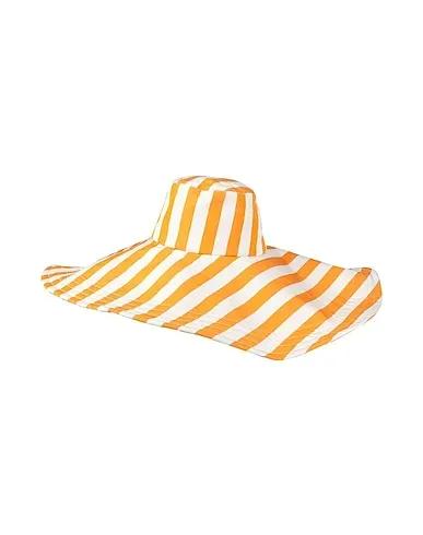 Orange Plain weave Hat