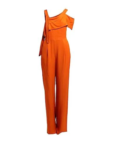 Orange Plain weave Jumpsuit/one piece