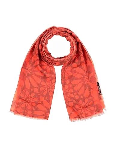 Orange Plain weave Scarves and foulards
