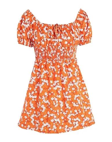 Orange Plain weave Short dress SHAHNI MINI DRESS
