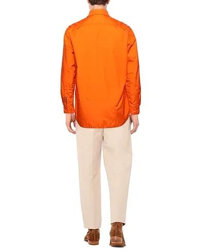Orange Plain weave Solid color shirt