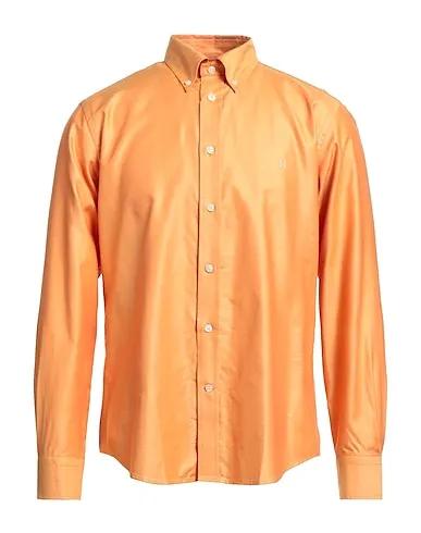 Orange Plain weave Solid color shirt
